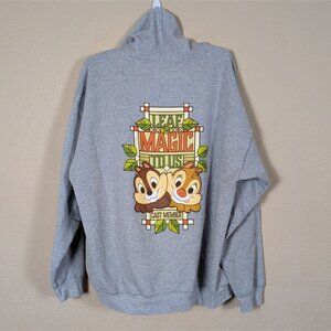 Disney Parks Zip up Hoodie XXL 'Leaf the Magic to us' Cast Member Chip n' Dale
